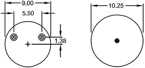 2 pack of TORQUE Trailer Air Spring Bag (Replaces Firestone 9644, W01-358-9644, Hendrickson S-23721, C-23721) (2 x TR9644) in Saudi Arabia