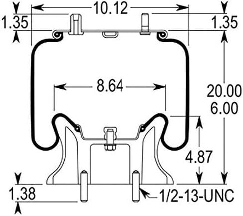 2 Pack of TORQUE Air Spring Bags Replacement For Navistar Airbags (Please select it by part number) in Saudi Arabia