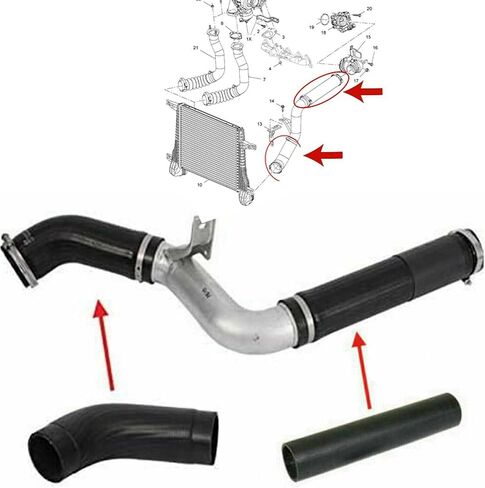 Turbo Intercooler Hose Pipe Compatible with Vauxhall/Opel Antara Chevrolet Captiva 2011-On 95383819 (Set) in Saudi Arabia