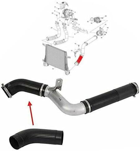 Turbo Intercooler Hose Pipe Compatible with Vauxhall/Opel Antara Chevrolet Captiva 2011-On 95383819 (Set) in Saudi Arabia