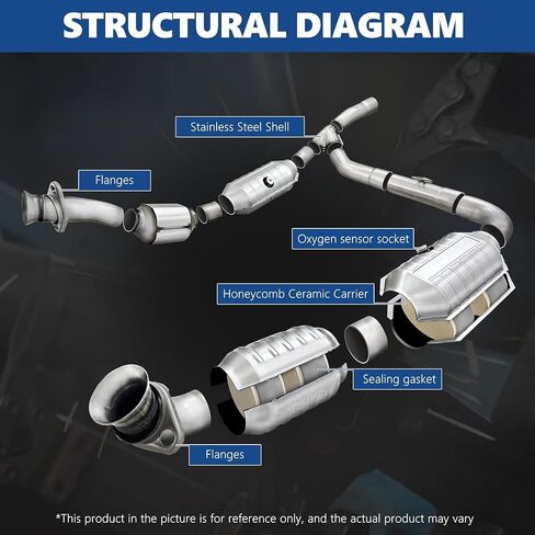 T Catalytic Converter Compatible with Ford E-150/E-250 2007 2008 4.6L V8 (EPA Compliant) in Saudi Arabia