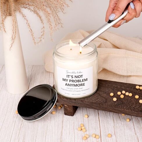 Retirement Gift Vanilla Scented Candle 16 oz Retired Gifts for Women Men Friends Coworker Teacher Boss Funny Candle Decoration Farewell Goodbye Going Away Present (Clear (Retirement)) in Saudi Arabia