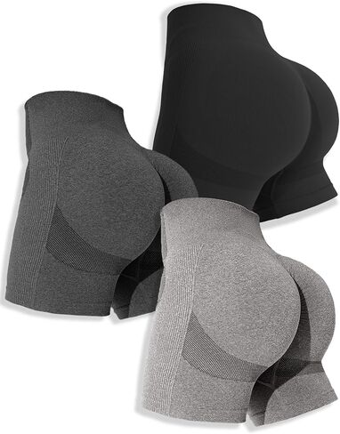 4 Piece Set Women's Fitness Shorts Waist Hip Lift Shorts Tight Fit Women Fitness Gym Yoga Sports Shorts in Saudi Arabia