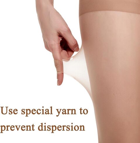 3 Pairs Women's Black Tights - 20D Non Rip Sheer Tights Control Top Pantyhose for Reinforced Toes in Saudi Arabia