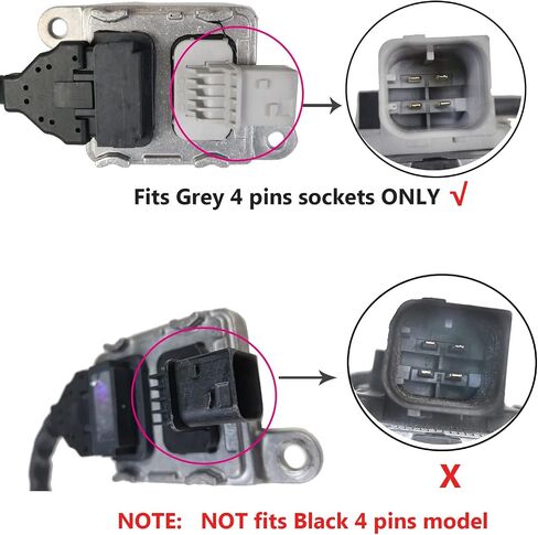 4 Pins 2pcs lot Car Waterproof Electrical Connector Plug Connect Harness Plug Socket Wiring Pigtail fits Nitrogen Oxide Sensor NOX Sensor Repair (for Grey Socket, Square 4pins Type) in Kuwait