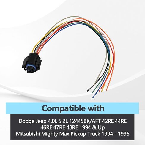 Transmission Wiring Harness Repair Kit Compatible with Dodge Jeep 4.0L 5.2L 12445BK/AFT 42RE 44RE 46RE 47RE 48RE 1994 and Up Replaces 12445BK 350-0062 46-47-48RE in Saudi Arabia