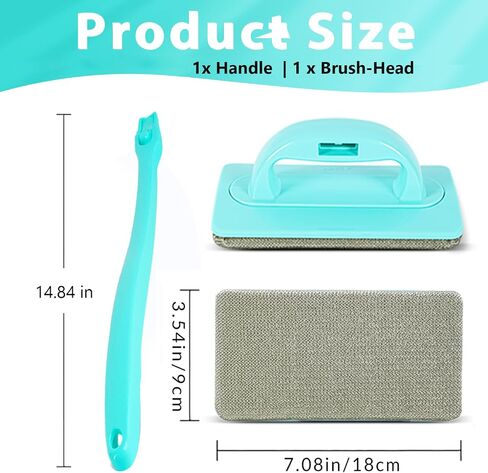 Professional Window Screen Cleaner- Large Brush Face for Door Mesh Cleaning- Detachable Window Screen Cleaning Brush Tool with Wet and Dry Dual-Use -Ultra-Hard ABS Plastic in Saudi Arabia