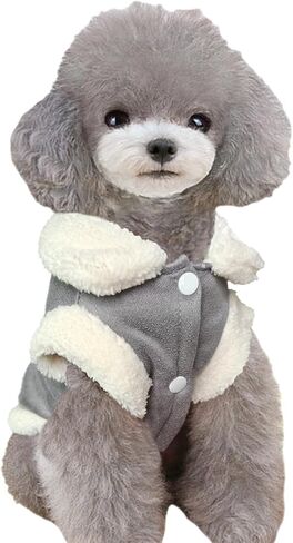 Jecikelon Bowtie Dog Cold Weather Coat Fleece Lining Warm Pet Puppy Turtleneck Dogs Winter Coats for Small Dogs Jacket with D-Ring Leash (X-Small, Pink) in Kuwait