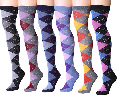 Women's 6 Pairs Over The Knee High Socks in Saudi Arabia