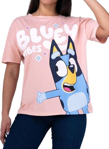 قميص Bluey | الأكمام القصير تشيت womens | ملابس الصيف القطن | قمصان تي شيرت in Saudi Arabia