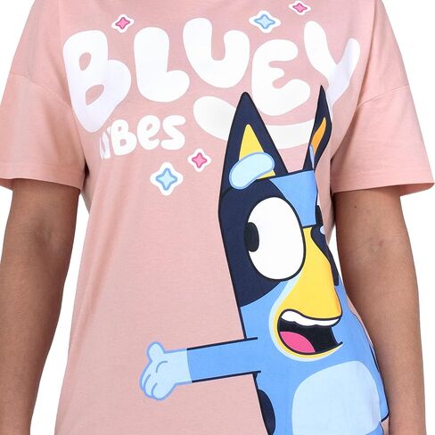 قميص Bluey | الأكمام القصير تشيت womens | ملابس الصيف القطن | قمصان تي شيرت in Saudi Arabia