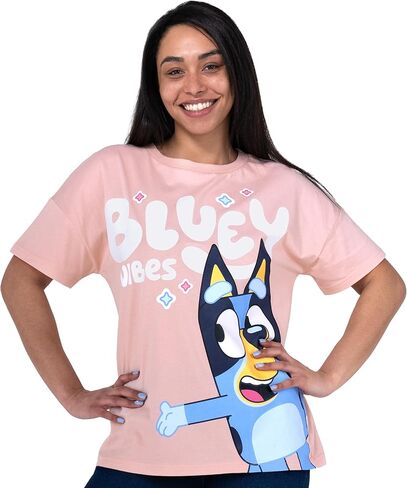 قميص Bluey | الأكمام القصير تشيت womens | ملابس الصيف القطن | قمصان تي شيرت in Saudi Arabia