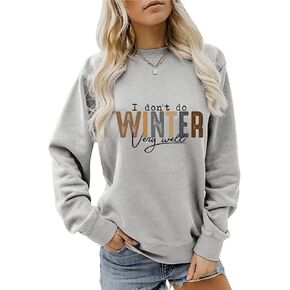 أنا لا أفعل فصل الشتاء بشكل جيد للغاية من قميص قميص طويل القمصان طويلة الأكمام للنساء Crewneck Pullover Fall and Winter Tops in Saudi Arabia