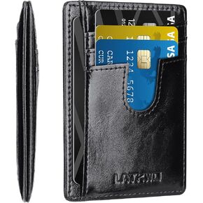 Ultra Thin Minimalist Wallet for Men and Women - RFID Blocking Card Holder with 8 Slots, Front Pocket Wallet, Slim Travel Essentials, Credit Card Protector(3.1x4.3in) in Saudi Arabia