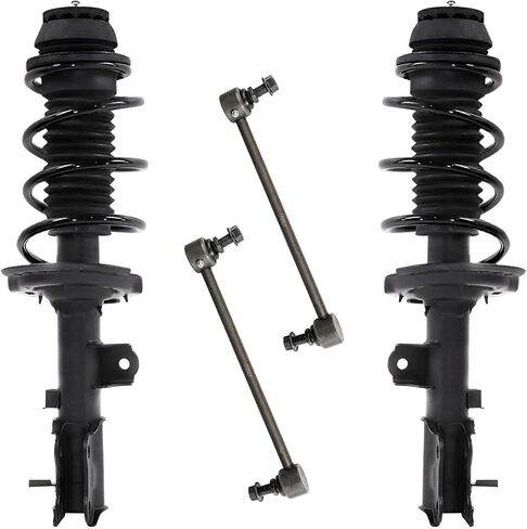 Detroit Axle - Front Struts Sway Bars for 2012-2017 Hyundai Accent Kia Rio 2 Complete Struts w/Coil Springs 2 Front Sway Bar Links 2013 2014 2015 2016 Replacement Ready Struts in Saudi Arabia