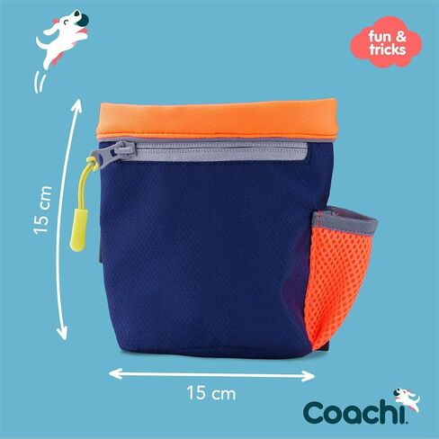 Coachi Train & Treat Bag, Pouch, Generously Sized Treat Compartment, Zipped Pocket, Drawstring Closure, Secure Attachment, Clips on Belt, Waistband or Pocket. Suitable for Dog Walking & Training in Saudi Arabia