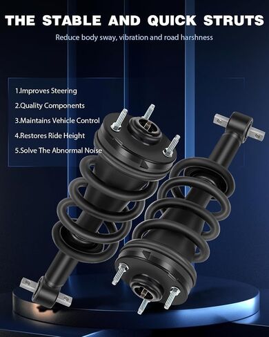 ECCPP 2pcs Front Pair Complete Strut abd shock Assembly Shock Absorber for 2007-2011 for Chevrolet Silverado 1500,2007-2011 for GMC Sierra 1500 in Saudi Arabia