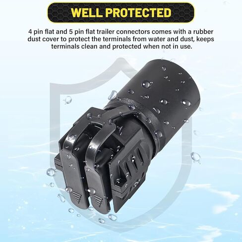 2-in-1 Heavy Duty Trailer Adapter 7 Pin to 4/5 Pin - Waterproof Shockproof Plug Converter for Trucks RV Boats in Saudi Arabia