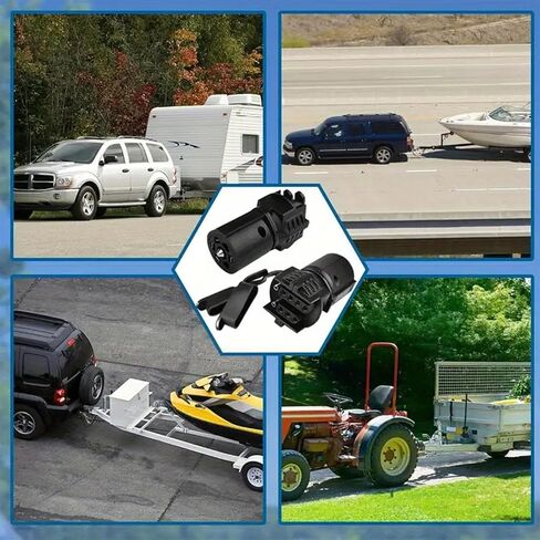 2-in-1 Heavy Duty Trailer Adapter 7 Pin to 4/5 Pin - Waterproof Shockproof Plug Converter for Trucks RV Boats in Saudi Arabia