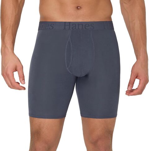Hanes Originals Supersoft Underwear, Total Support Pouch Boxer Briefs for Men, Long Leg & Regular, 3-Pack in Saudi Arabia