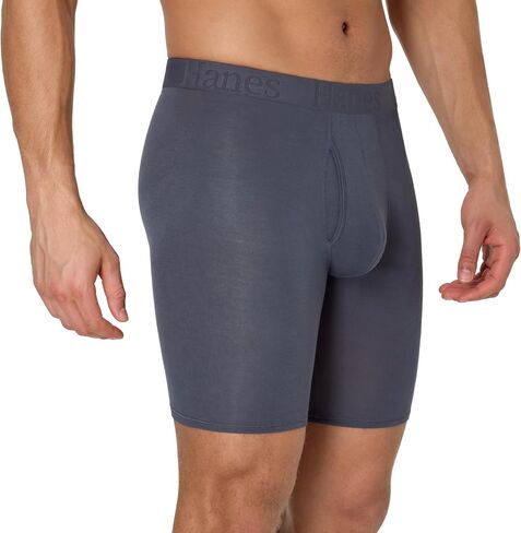 Hanes Originals Supersoft Underwear, Total Support Pouch Boxer Briefs for Men, Long Leg & Regular, 3-Pack in Saudi Arabia