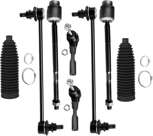 مجموعة التعليق 8-PC FIT 2004-2012 لـ Chevy for Malibu 2005-2010 لـ Pontiac G6 2007-2009 لـ Saturn Aura Front Inner Rod end Boot Bar Link in Saudi Arabia