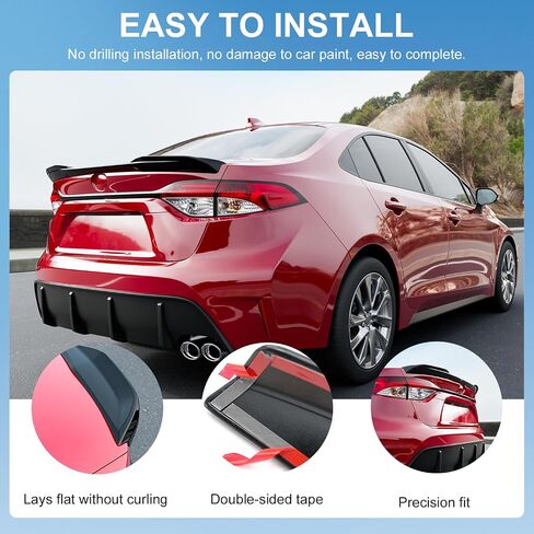 المفسد Xipoo متوافق مع 2025 Toyota Camry Trunk Lip Lip Spoilder Glossy Black ABS Trunk Presentor in Saudi Arabia