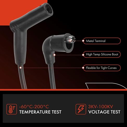A-premium Ignition Sharp Slug Wirs مجموعة من 4 متوافقة مع Mazda RX-7 1986-1991 R2 1.3L in Saudi Arabia