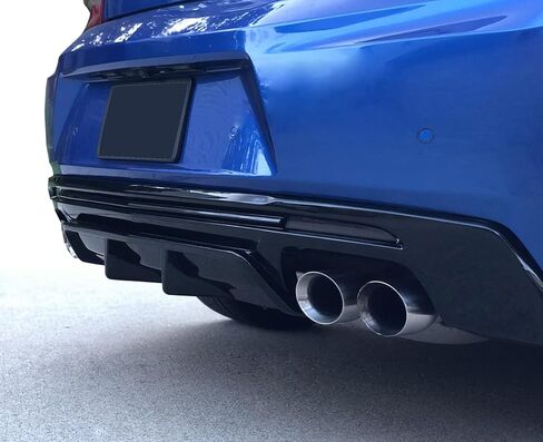 Diffuser الخلفي Ikon Motorsports متوافق مع 2016-2024 Chevy Camaro (باستثناء نموذج ZL1) ، حماية من الجسم السوداء السوداء السوداء PP تجنب ضد الاصطدام in Saudi Arabia