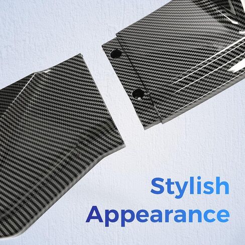 HECASA 3-Piece Front Bumper Lip Compatible with 2017-2023 Tesla Model 3 Splitter Trim Protection Under Chin Spoiler Splitter PP Plastic Carbon Fiber Color in Saudi Arabia