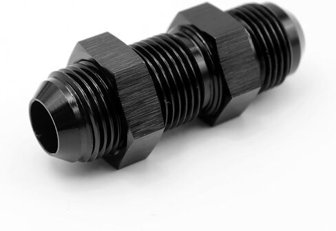 -3AN ، 6AN ، 8AN ، 10AN MALE FLARE REATER BULKHEAD ADAPTER مع -3AN ، 6AN ، 8AN ، 10AN NUT Aluminium Black (AN3- Straight) in Saudi Arabia