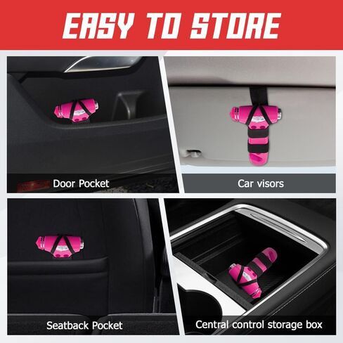 Car Safety Hammer, Metallic Multifunctional Automotive Window Breaker and Seatbelt Cutter, 3-in-1 Safety Emergency Car Escape Tool, Road Trip Essential and Must Haves Car Accessories in Saudi Arabia