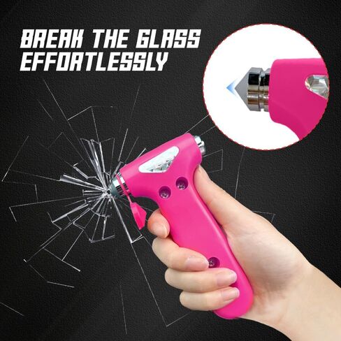 Car Safety Hammer, Metallic Multifunctional Automotive Window Breaker and Seatbelt Cutter, 3-in-1 Safety Emergency Car Escape Tool, Road Trip Essential and Must Haves Car Accessories in Saudi Arabia