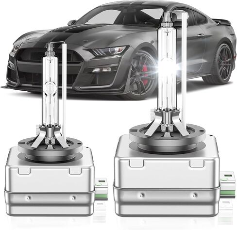 Fit for Ford 2010-2023 Mustang Shelby GT350 GT500 2011-2015 Explorer XLT 2019-2023 Transit D3S HID Xenon Headlight Bulbs, High Low Beam Light Bulb, 8000K White Blue, Pack of 2 in Kuwait