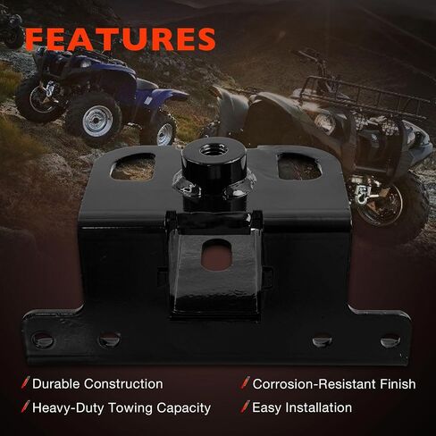 2 "استقبال Hitch Receiver الخلفي 101280 ، متوافق مع 2007-2023 Yamaha Grizzly Kodiak 550 700 ، محول السحب الصلب الثقيل لل ATV/UTV ، إنهاء مسحوق أسود متين in Saudi Arabia