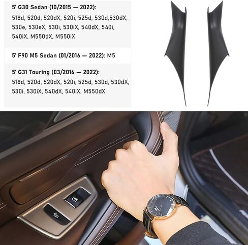 Jaronx Compatible with BMW 5 Series G30 G31 Door Handle Covers 2017-2022, 2PCS Interior Door Pull Handle Covers Compatible with BMW G30/G31/F90 M5 518d,520d,520i,525d,530d,530e,530i,540dX,540i,M550dX in Saudi Arabia