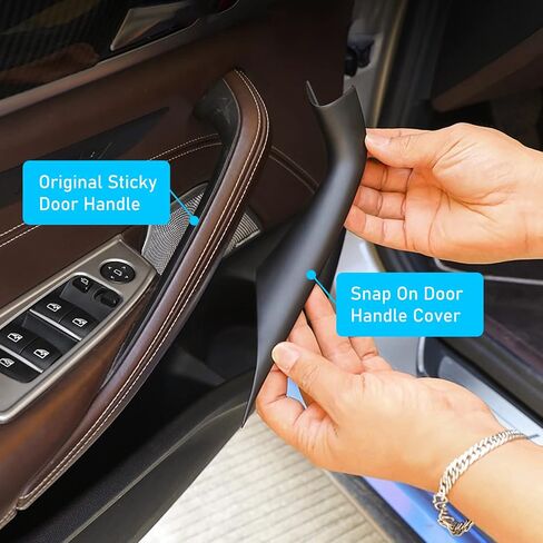Jaronx Compatible with BMW 5 Series G30 G31 Door Handle Covers 2017-2022, 2PCS Interior Door Pull Handle Covers Compatible with BMW G30/G31/F90 M5 518d,520d,520i,525d,530d,530e,530i,540dX,540i,M550dX in Saudi Arabia