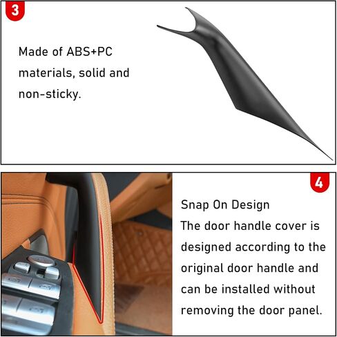 Jaronx Compatible with BMW 5 Series G30 G31 Door Handle Covers 2017-2022, 2PCS Interior Door Pull Handle Covers Compatible with BMW G30/G31/F90 M5 518d,520d,520i,525d,530d,530e,530i,540dX,540i,M550dX in Saudi Arabia