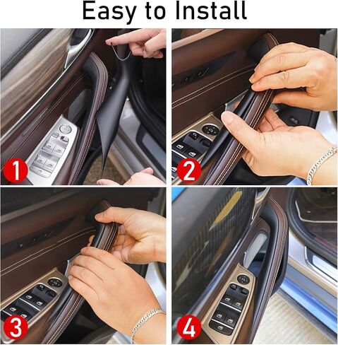Jaronx Compatible with BMW 5 Series G30 G31 Door Handle Covers 2017-2022, 2PCS Interior Door Pull Handle Covers Compatible with BMW G30/G31/F90 M5 518d,520d,520i,525d,530d,530e,530i,540dX,540i,M550dX in Saudi Arabia