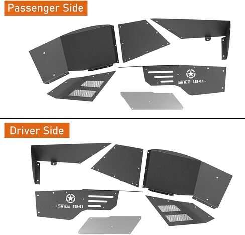 U-Box Wrangler TJ Steel Beath Fender Fender Liners Wheel Well Guards متوافق مع Jeep Wrangler TJ & Unlimited 1997-2006 in Saudi Arabia