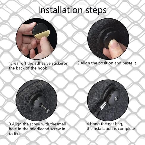 Stretchable Small Cargo Net, Car Net Pocket, 35.4x15.8 Inch Universal Adjustable Elastic Truck Net with Hooks, Storage Mesh Organizer Bungee Universal Fit for Car, Vehicle, SUV in Saudi Arabia