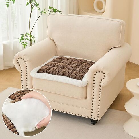 Couch Covers for Dogs Washable,Thick Sofa Pads,Checkered Couch Cover Sofa Protector, Anti-Slip Fun Fuzzy Pet Friendly Sofa Cover, Dog Bed Mat for Couch,(Dark Grey,27.5x59 inch) in Kuwait