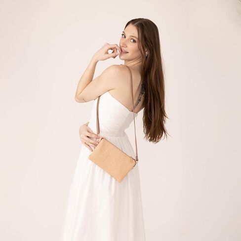 Jen & Co. Riley Micro Straw Small Crossbody Facs Vegan Leather Writets Writets Clutch Pounds Lostt in Saudi Arabia