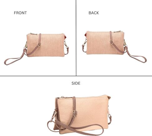Jen & Co. Riley Micro Straw Small Crossbody Facs Vegan Leather Writets Writets Clutch Pounds Lostt in Saudi Arabia