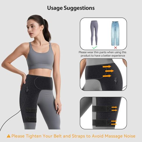 Yabuu Heated Massage Waist Hip Support Brace Heating Pad for Sciatica Pain Relief Hot Physical Therapy Waist/Lower Back/Thigh/Buttock Gift for Men Women in Saudi Arabia