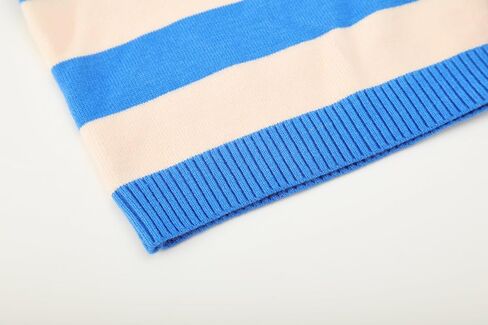 Women's Boat Neck Long Sleeve Striped Color Block Crop Knit Sweater Winter Fashion in Saudi Arabia