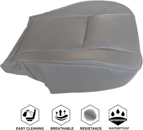 NLQR Front Driver and Passenger Side Bottom and Top Back Replacement Seat Covers Microfiber Leather Gray Compatible with Toyota Sequoia Tundra 2000 2001 2002 2003 2004 2005 2006 in Saudi Arabia