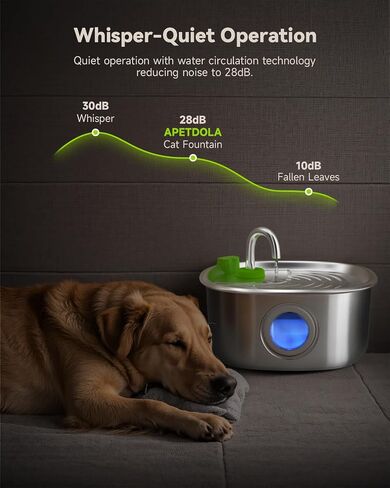 Dog Water Fountain Stainless Steel, 7L/1.85Gal/236oz Automatic Dog Water Dispenser with Water Level Window Ultra-Quiet Pet Water Fountain for Large Dogs and Cat Indoor, Multi-Filtration System in Saudi Arabia
