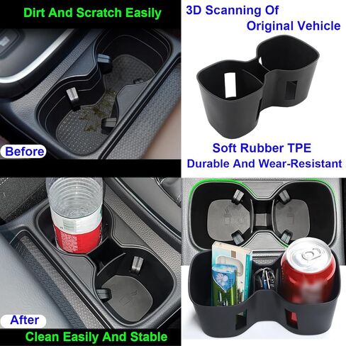 حامل الكأس إدراج مركز وحدة التحكم في مركز التعليمي 4pcs ملائمة لإكسسوارات Honda CRV 2025 2024 2023 CR-V LX ، EX ، EX-L ، Sport ، Sport-L Hybrid ، Sport Touring Hybrid Insivories in Kuwait