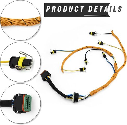 222-5917 Fuel Injector Wiring Harness Replacement for Caterpillar CAT C7 E325D E324D E329D, Replaces 2225917 in Saudi Arabia